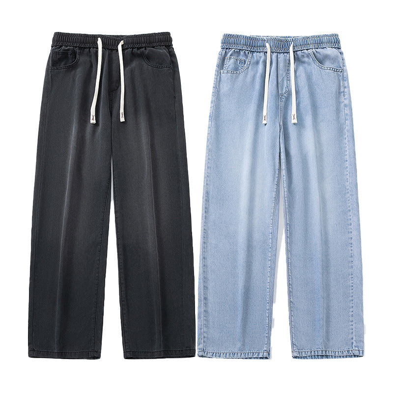Men's Teen Trend All-match Loose Drawstring Straight-leg Pants Men's Teen Trend All-match Loose Drawstring Straight-leg Pants