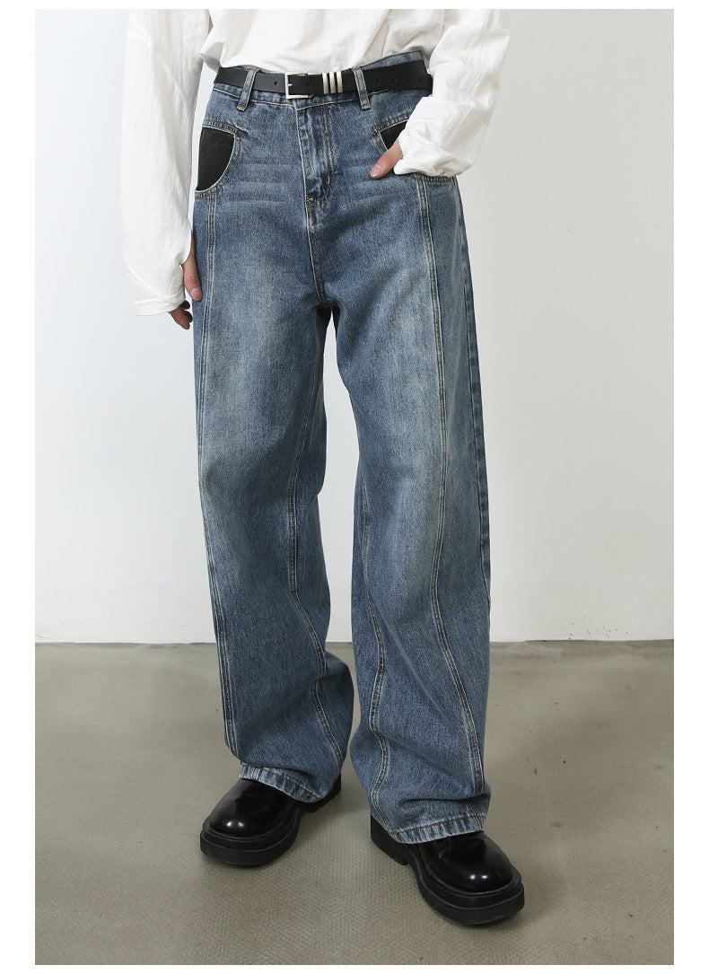 Vintage Jeans Men's Special-interest Design Pants Vintage Jeans Men's Special-interest Design Pants