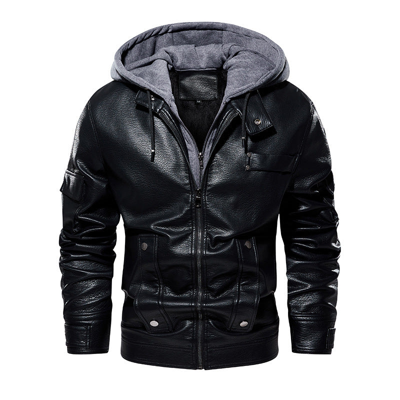 Men's US Size Leather Coat Fashionable Warm Men's US Size Leather Coat Fashionable Warm