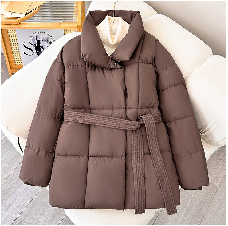 Waist-controlled Lace-up Cotton Coat Jacket Women Waist-controlled Lace-up Cotton Coat Jacket Women