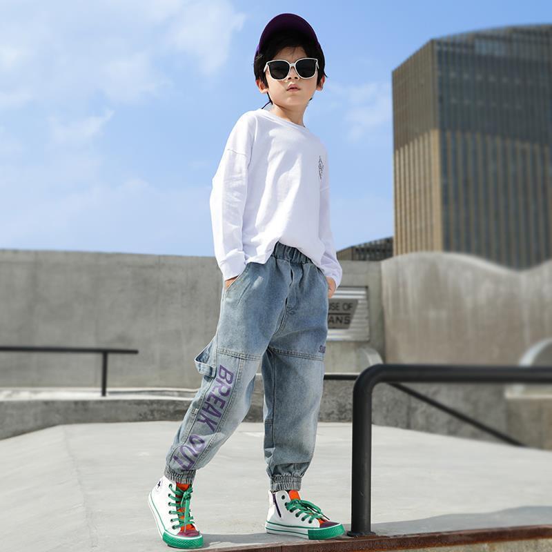 Boys' Jeans And Trousers Primary School Students Loose Western Style Boys' Jeans And Trousers Primary School Students Loose Western Style