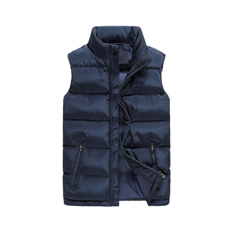Down Cotton Stand Collar Casual New Men's Vest Down Cotton Stand Collar Casual New Men's Vest