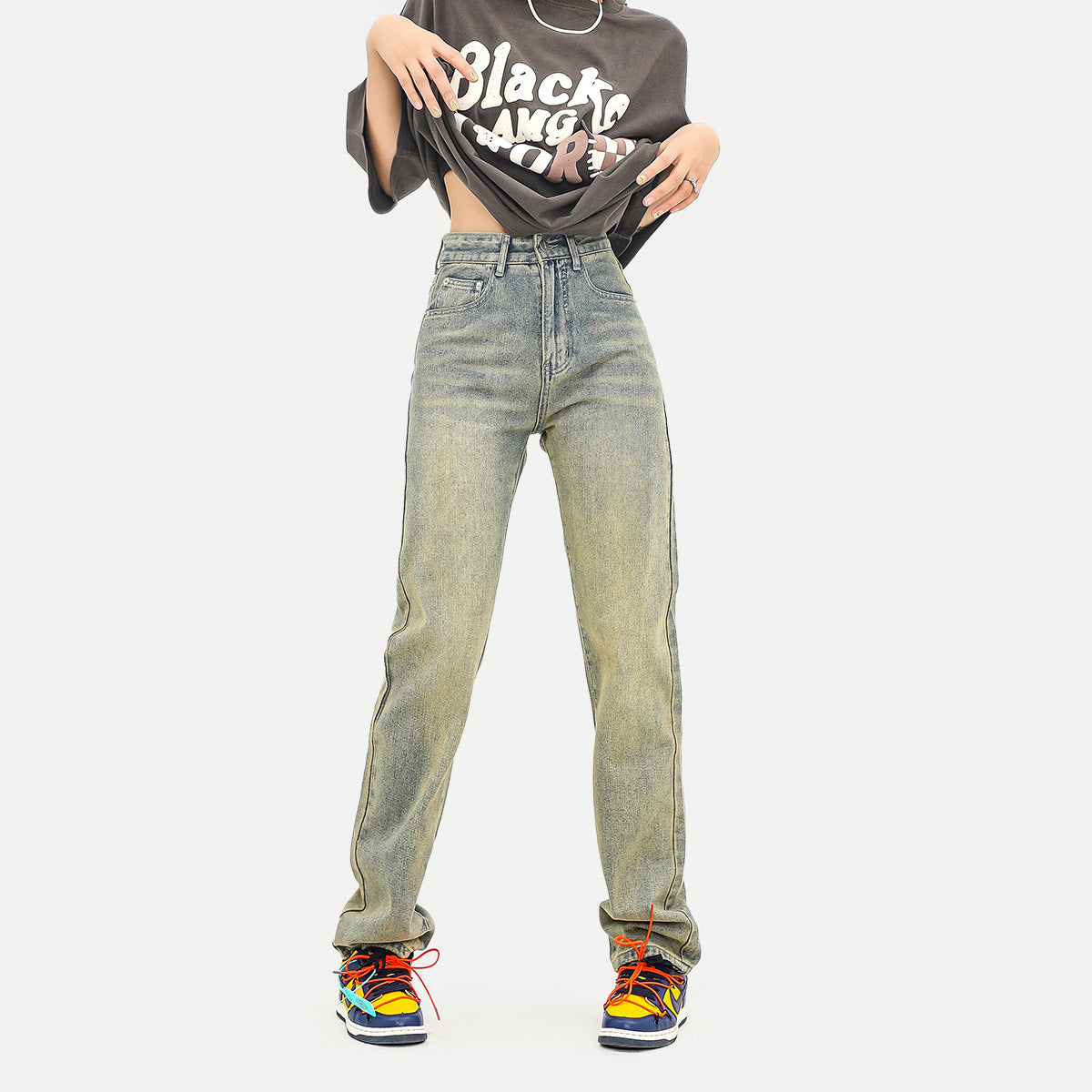 Retro Slim-fitting Fashion Brand Jeans Casual Straight-leg Jeans For Men Retro Slim-fitting Fashion Brand Jeans Casual Straight-leg Jeans For Men