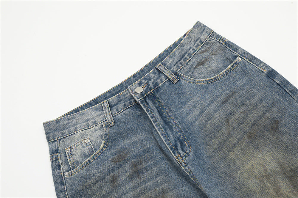 Fashion Dirty Make Old Ripped Jeans For Men Fashion Dirty Make Old Ripped Jeans For Men