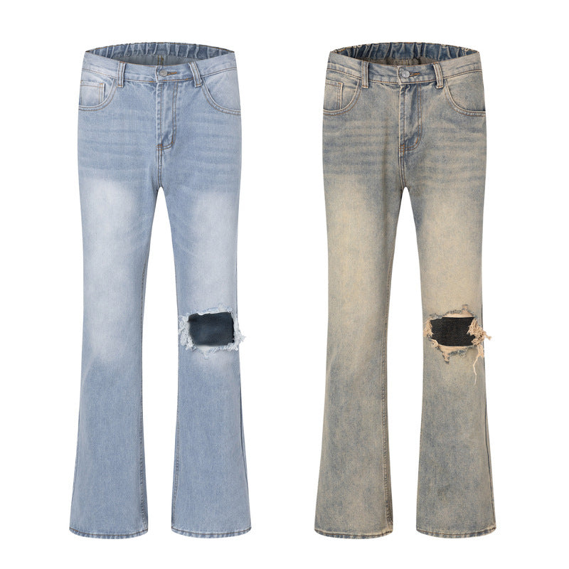 Washed Make Old Ripped Skinny Jeans For Men Washed Make Old Ripped Skinny Jeans For Men