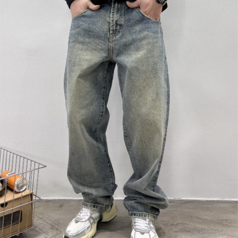 Jeans Men's Autumn New Baggy Straight Trousers Casual Long Pants Jeans Men's Autumn New Baggy Straight Trousers Casual Long Pants
