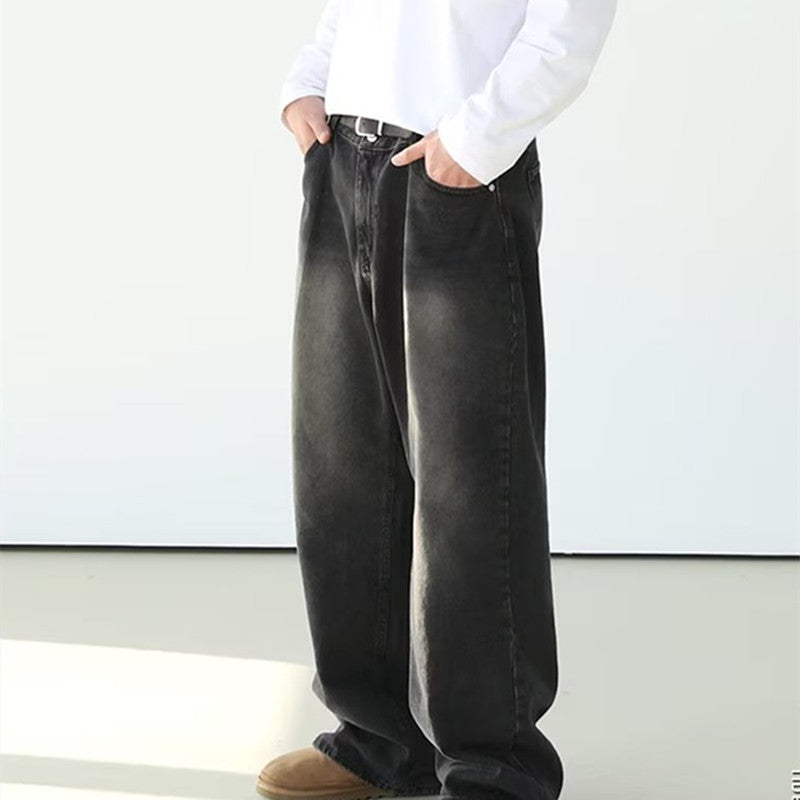 Men's American-style Retro Washed Straight Jeans Men's American-style Retro Washed Straight Jeans