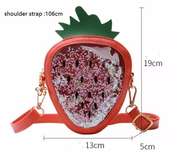 Summer Children's Pineapple Strawberry One Shoulder Jelly Bag Summer Children's Pineapple Strawberry One Shoulder Jelly Bag