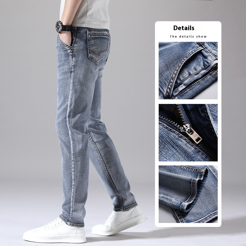 Retro Thin Jeans Straight Loose Casual Trousers Men Retro Thin Jeans Straight Loose Casual Trousers Men