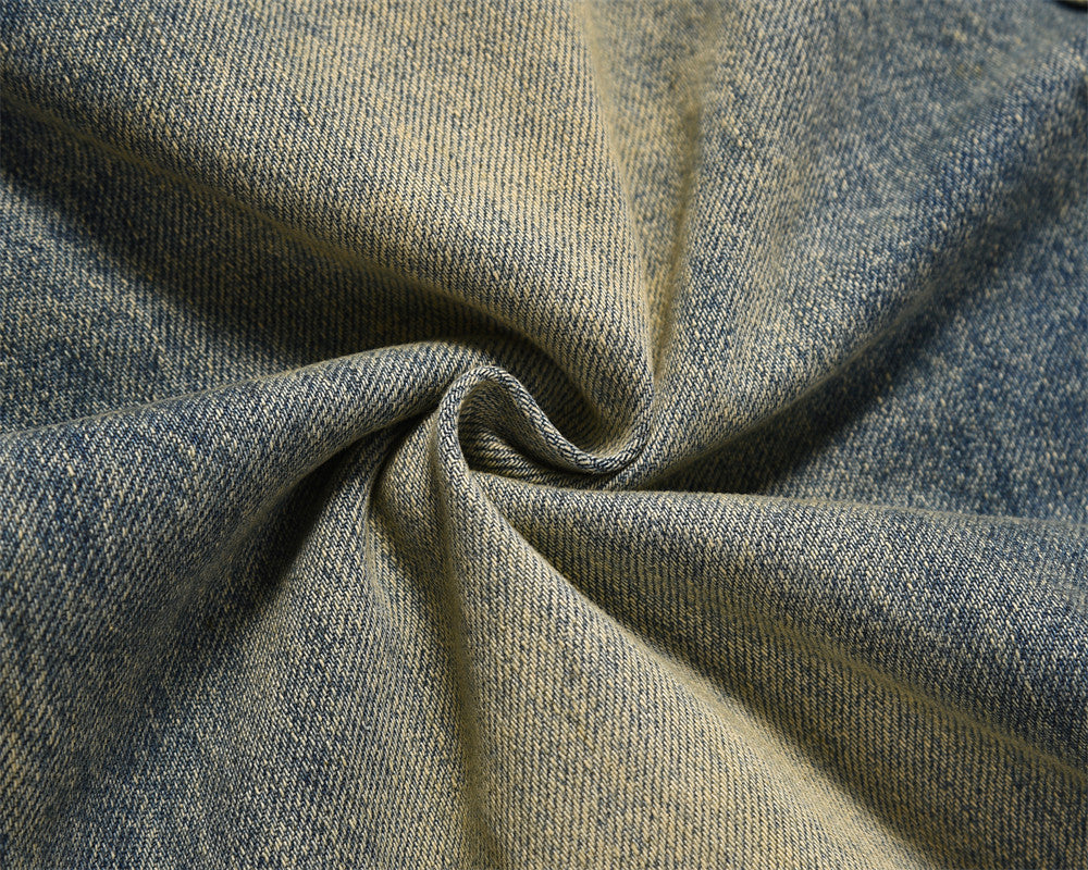 Washed Yellow Faded Jeans For Men Washed Yellow Faded Jeans For Men