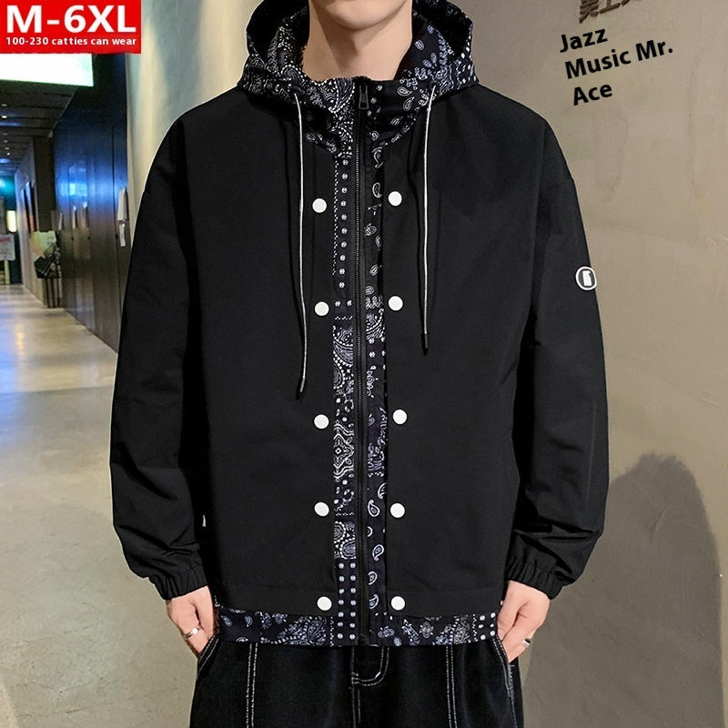 Men's Handsome Fashion Paisley False Two-piece Jackets Men's Handsome Fashion Paisley False Two-piece Jackets