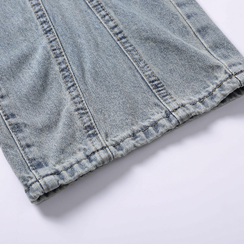 Washed Bright White Loose Jeans Men Washed Bright White Loose Jeans Men