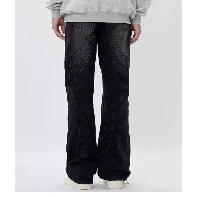 Men's Design Stitching Jeans Loose Men's Design Stitching Jeans Loose