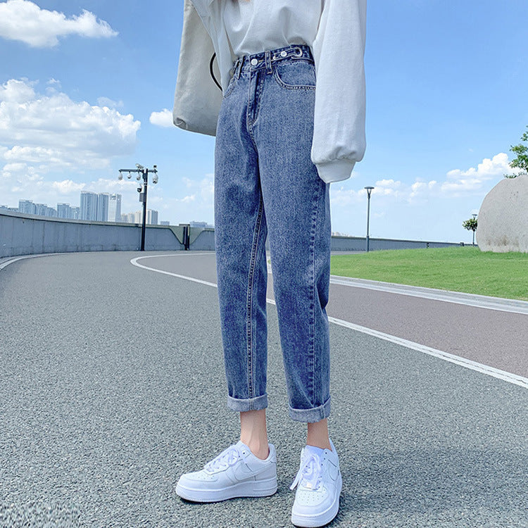 Summer Thin Black Harlan Jeans Women Summer Thin Black Harlan Jeans Women"s Spring Slim High Waist