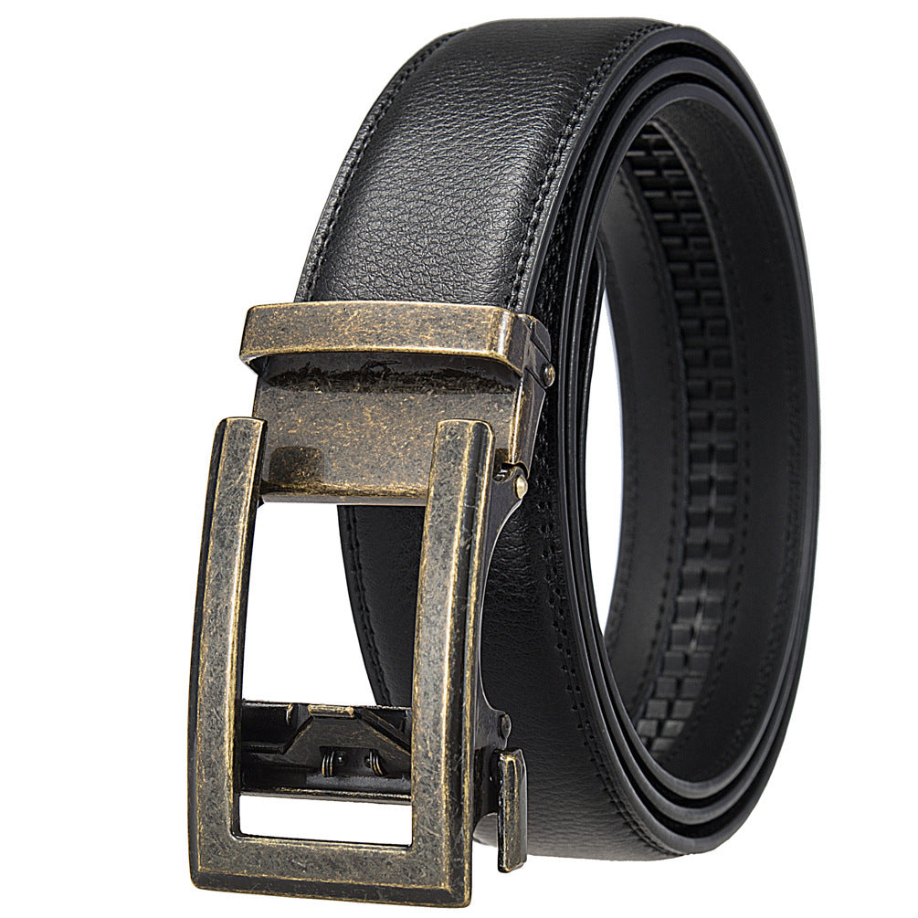 Antique Cowhide Men's Leather Belt Casual Business Comfort Click Belt Antique Cowhide Men's Leather Belt Casual Business Comfort Click Belt