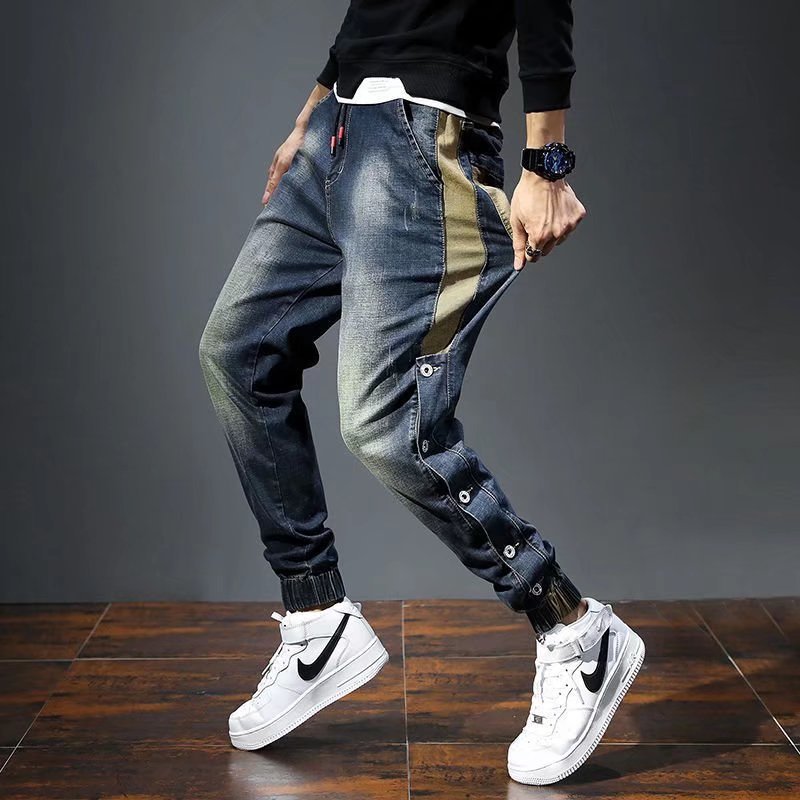 Jeans Men's Cropped Harem Pants Jeans Men's Cropped Harem Pants