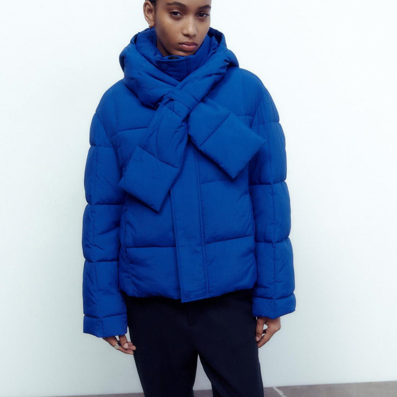 Warm Detachable Cotton With Scarf Jacket Women Warm Detachable Cotton With Scarf Jacket Women
