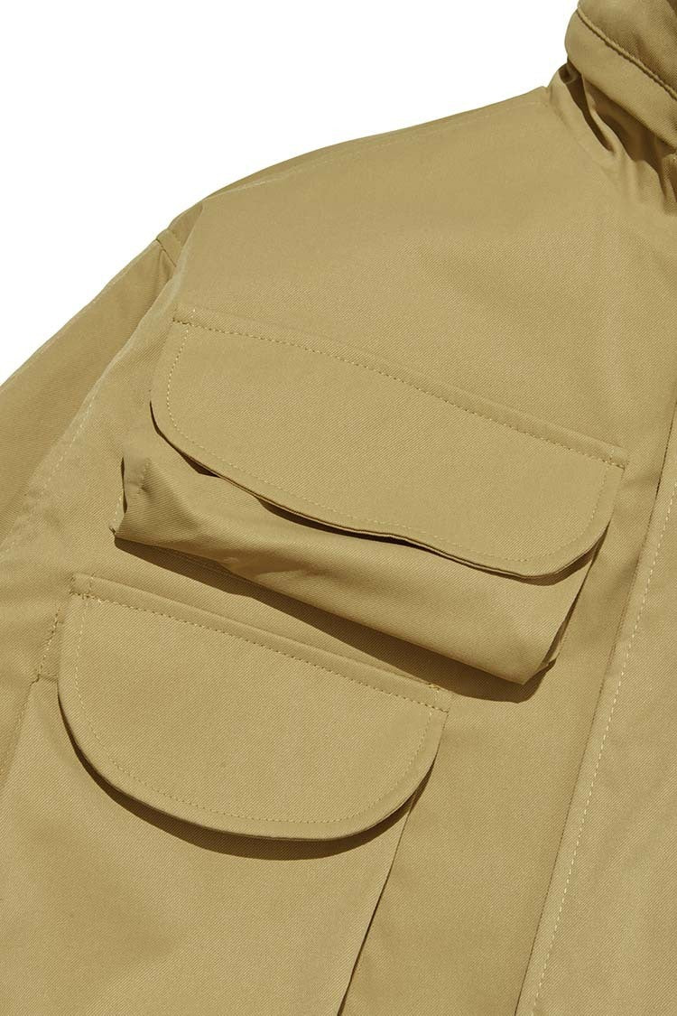 Multi Pocket Functional Work Coat Loose Warm Stand Collar Multi Pocket Functional Work Coat Loose Warm Stand Collar