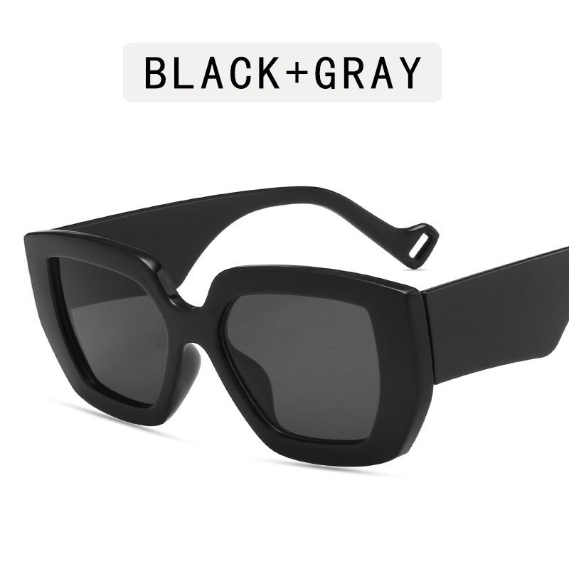 Modern Retro Ins Sunglasses Women's Polygonal Contrast Sunglasses Thick Edge Trendy Sunglasses Modern Retro Ins Sunglasses Women's Polygonal Contrast Sunglasses Thick Edge Trendy Sunglasses