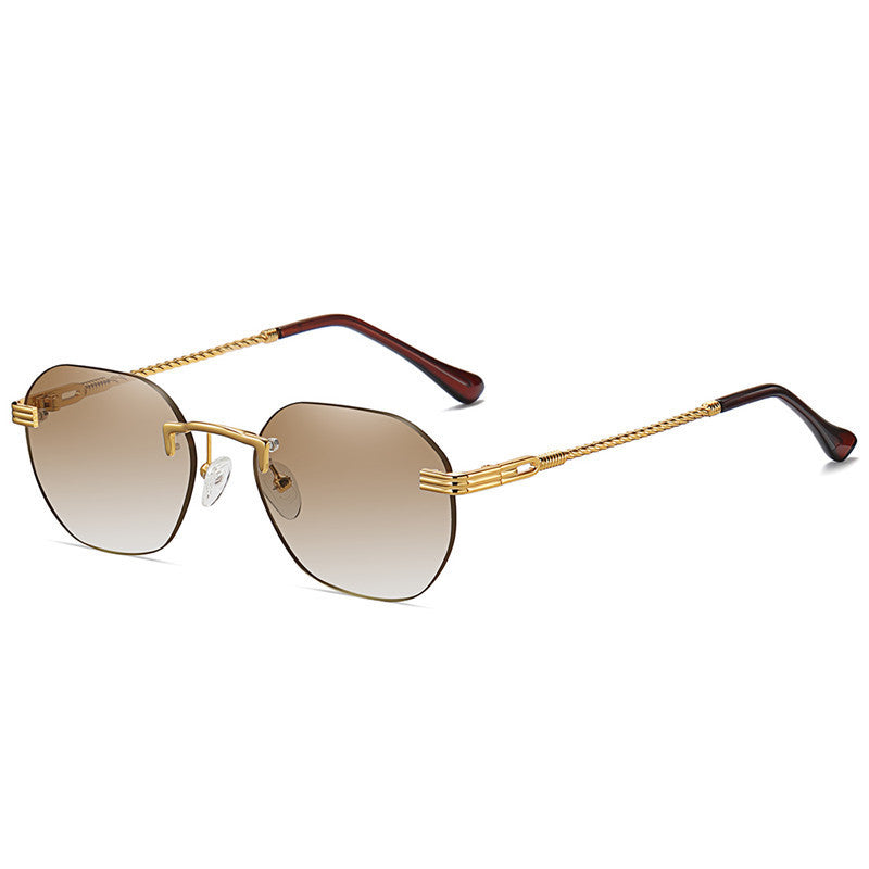Metal Frameless Sunglasses Men And Women Street Small Frame Fashion Metal Frameless Sunglasses Men And Women Street Small Frame Fashion