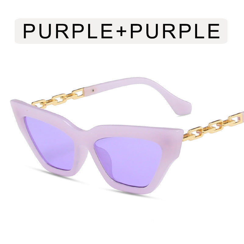 Chain Leg Cat Eye Sunglasses For Women Chain Leg Cat Eye Sunglasses For Women