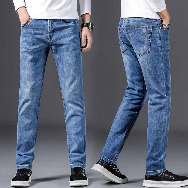 Slim Fit Elastic Straight Jeans For Men Slim Fit Elastic Straight Jeans For Men