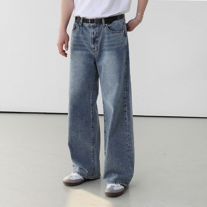 Fashion Personality Retro Washed Jeans Men Fashion Personality Retro Washed Jeans Men