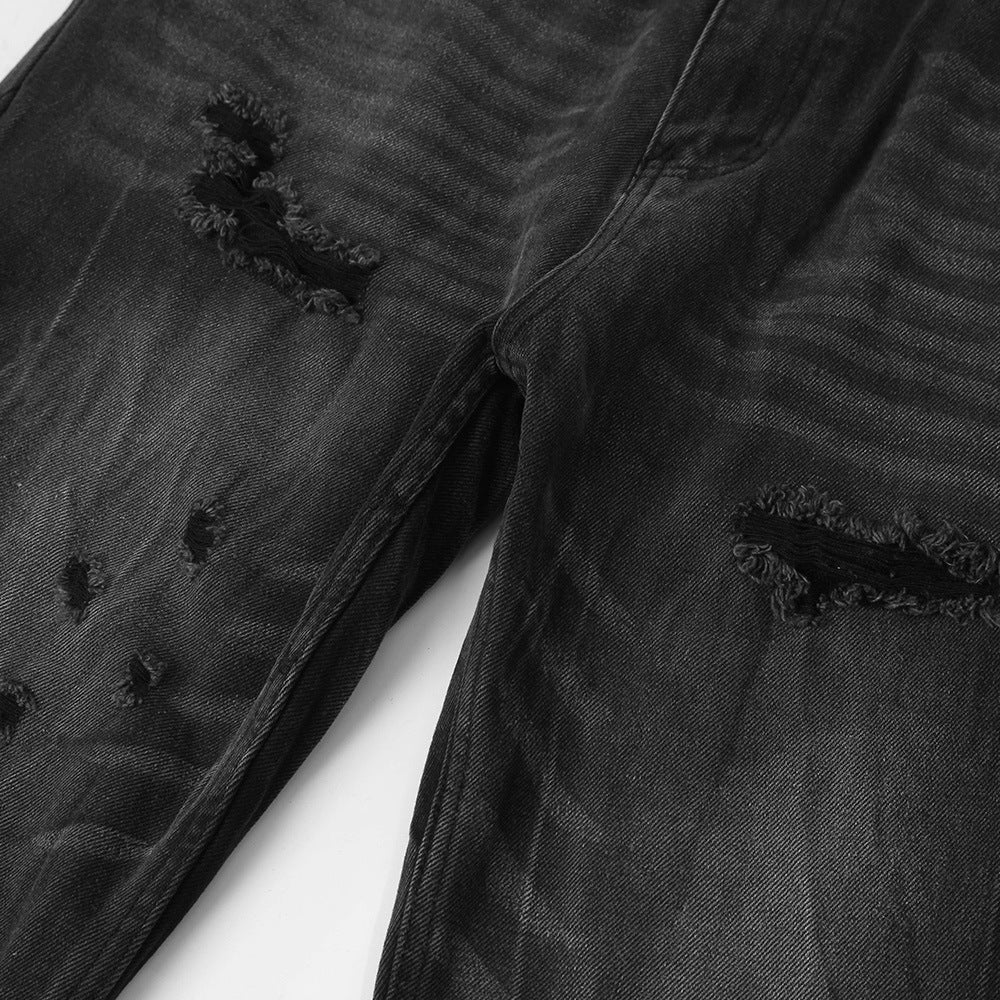 Fashionable American-style Ripped Skinny Jeans For Men Fashionable American-style Ripped Skinny Jeans For Men