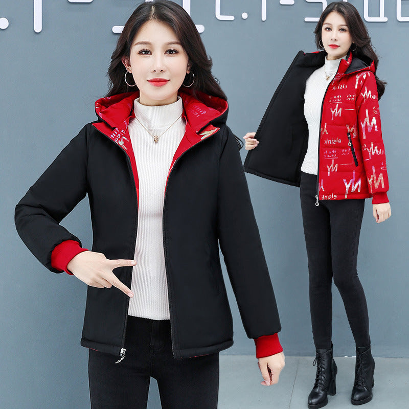 Women's Double-sided Down Cotton-padded Jacket Winter Women's Double-sided Down Cotton-padded Jacket Winter