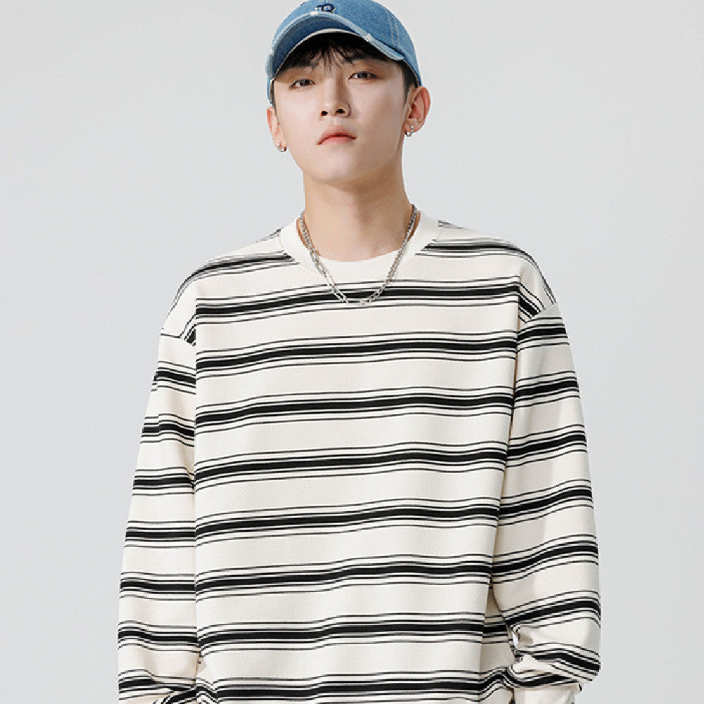 American Casual Striped Sweater For Men American Casual Striped Sweater For Men