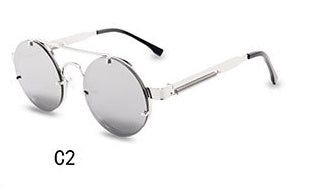 Round Steampunk Sunglasses Brand Design Men Women Metal Punk Round Steampunk Sunglasses Brand Design Men Women Metal Punk