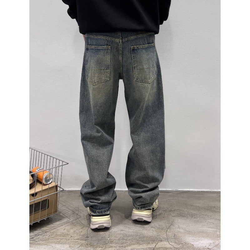 Jeans Men's Autumn New Baggy Straight Trousers Casual Long Pants Jeans Men's Autumn New Baggy Straight Trousers Casual Long Pants