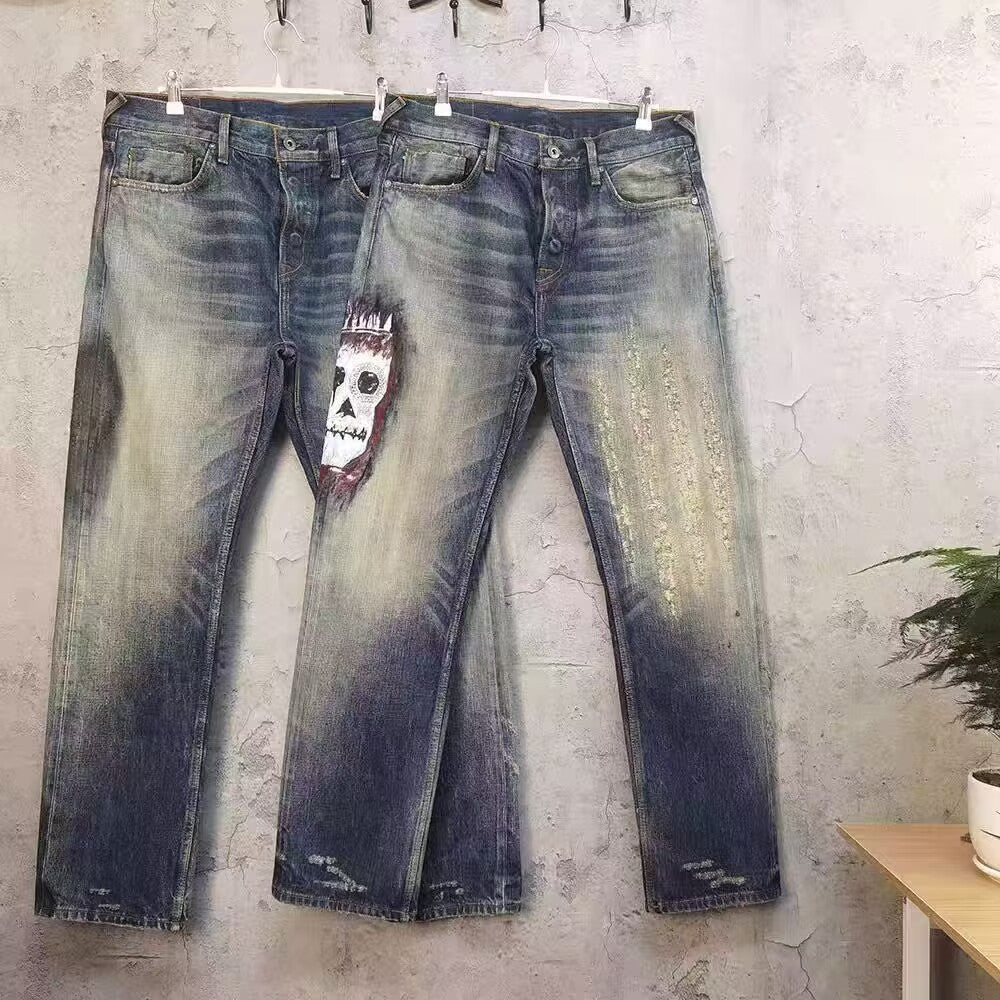 Straight Jeans Men's Niche Design Straight Jeans Men's Niche Design