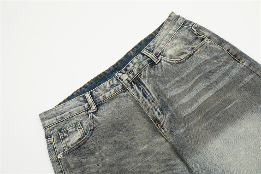 Gradient Washed Ripped Jeans For Men Gradient Washed Ripped Jeans For Men