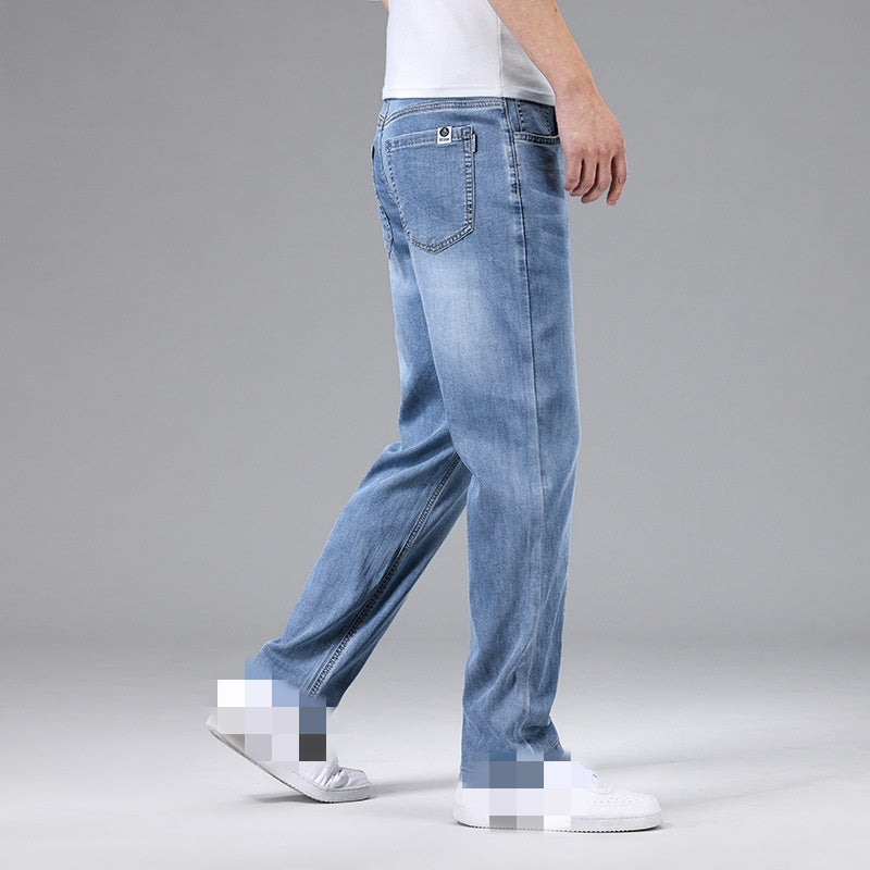 Men's Thin Loose Straight Ice Silk Jeans Men's Thin Loose Straight Ice Silk Jeans