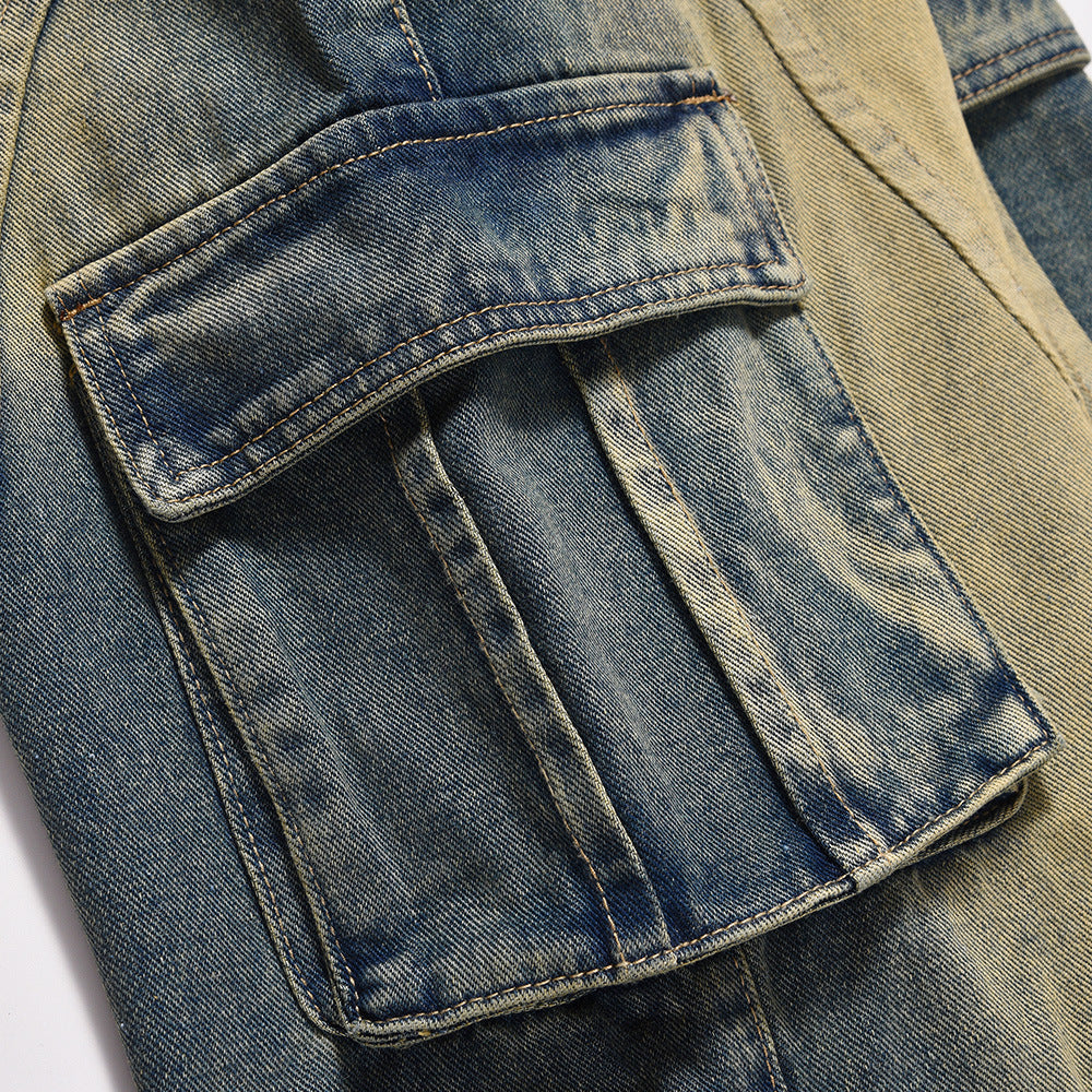Fashion Work Clothes Pocket Jeans For Men Fashion Work Clothes Pocket Jeans For Men
