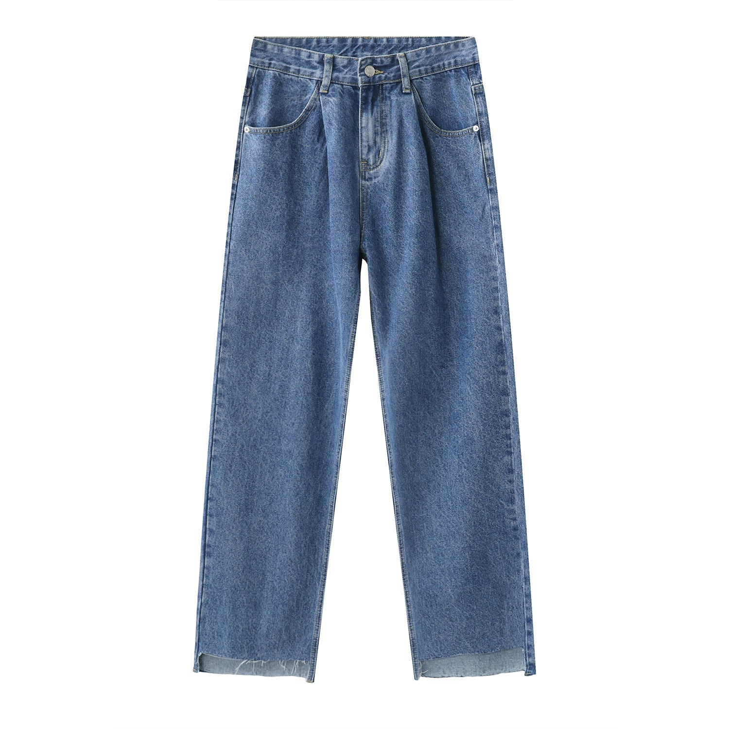 Simple Retro Casual Jeans Irregular Simple Retro Casual Jeans Irregular