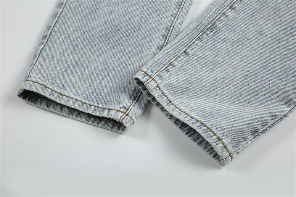 Punk Hole & Patch Jeans Men's Loose Retro Punk Hole & Patch Jeans Men's Loose Retro