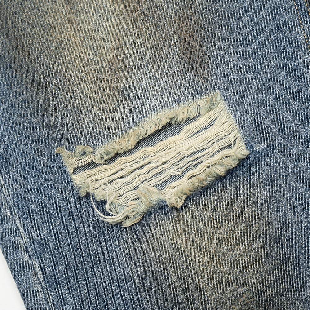 Fashion Dirty Make Old Ripped Jeans For Men Fashion Dirty Make Old Ripped Jeans For Men