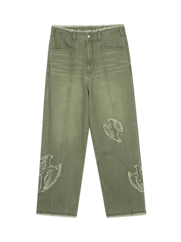 Straight Jeans Men's Niche Design Straight Jeans Men's Niche Design