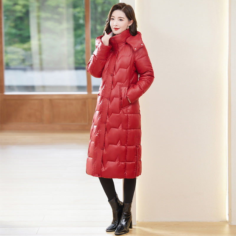 Down Cotton-padded Coat For Women Long Below The Knee Down Cotton-padded Coat For Women Long Below The Knee
