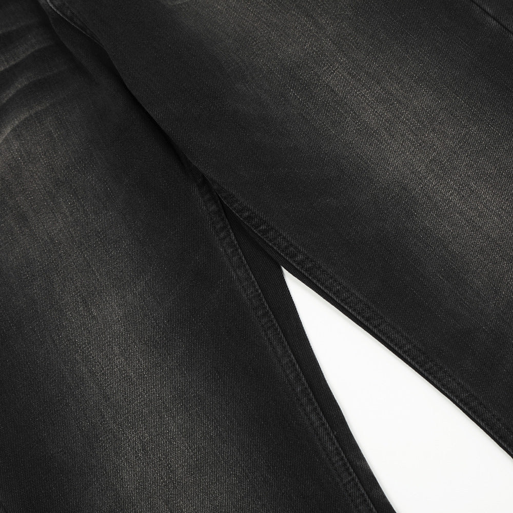 Washed Black Straight Jeans For Men Washed Black Straight Jeans For Men