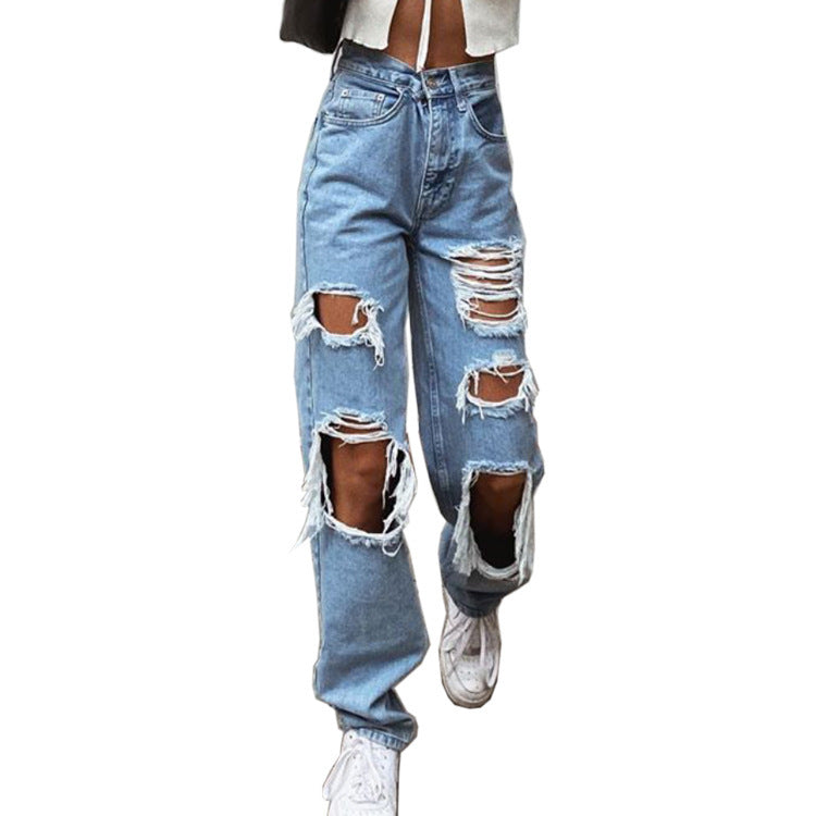 Women Jeans Ripped Slimming Washed Women's Jeans Trousers Women Jeans Ripped Slimming Washed Women's Jeans Trousers