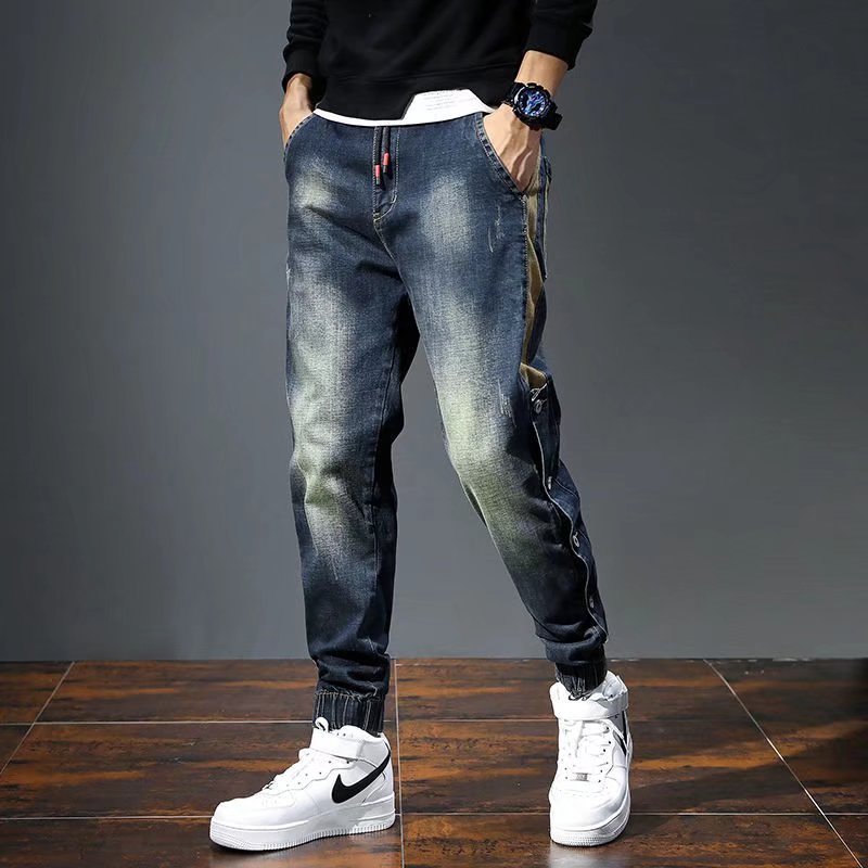 Jeans Men's Cropped Harem Pants Jeans Men's Cropped Harem Pants