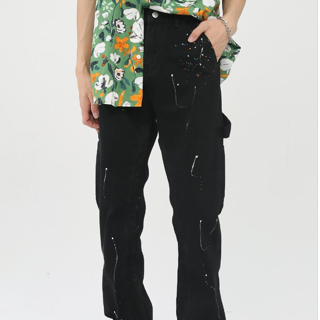 Basic Slightly Flared Split Jeans Basic Slightly Flared Split Jeans