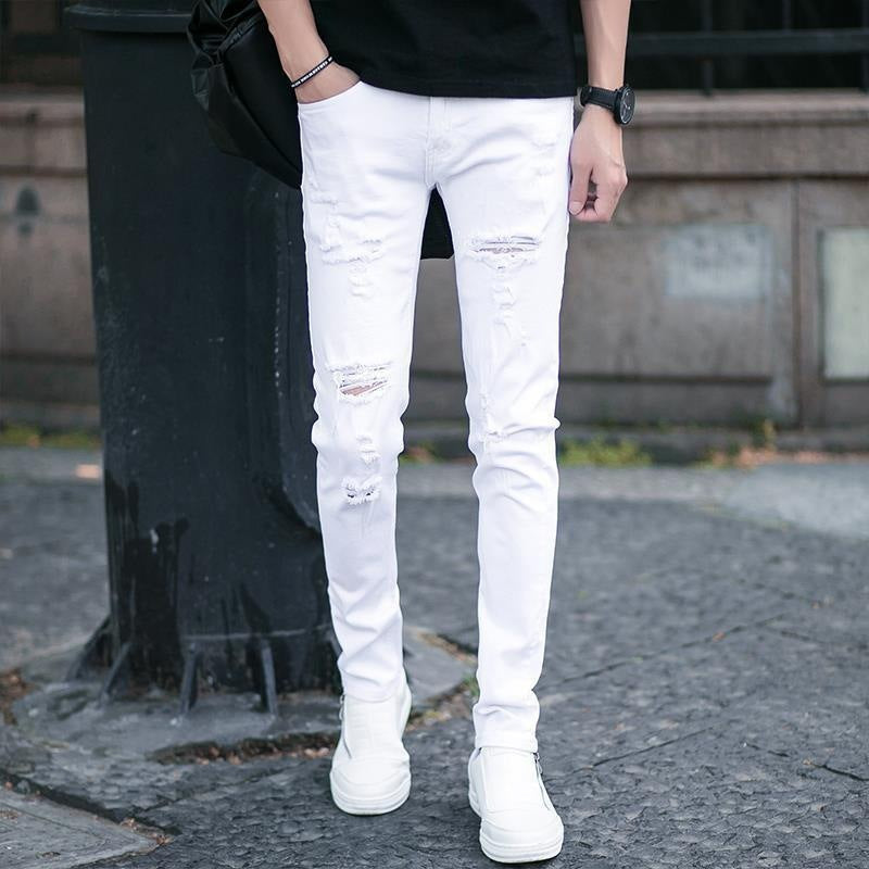 Men's Pants Trendy Slim Patch Jeans Men's Pants Trendy Slim Patch Jeans