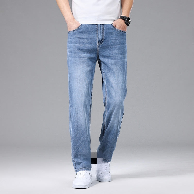 Men's Thin Loose Straight Ice Silk Jeans Men's Thin Loose Straight Ice Silk Jeans