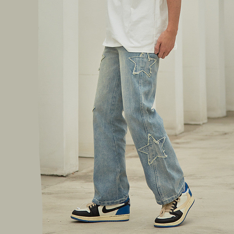 XINGX Patch Casual Jeans For Men And Women XINGX Patch Casual Jeans For Men And Women