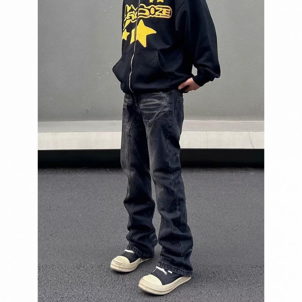 Casual Tapered Straight Washed Jeans Men Casual Tapered Straight Washed Jeans Men