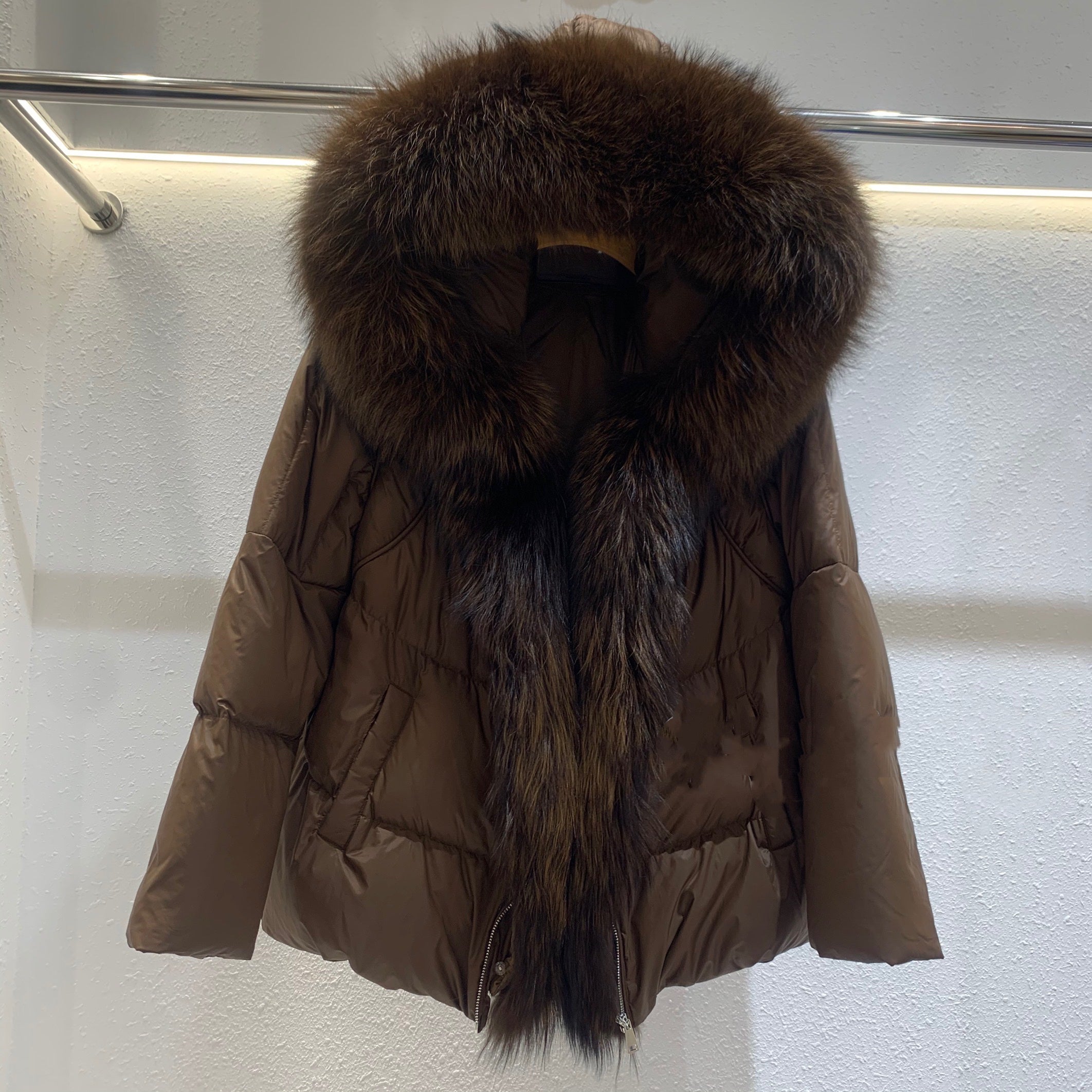 Fox Big Fur Collar Duck Down Down Jacket Female Fox Big Fur Collar Duck Down Down Jacket Female